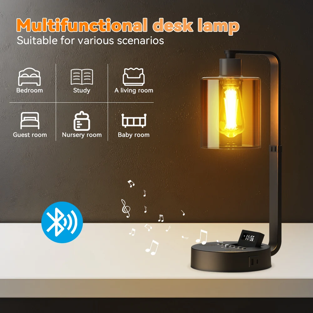 Dimmable LED Touch Night Light, abajur de cabeceira, mesa de mesa, mesa de escritório, recarregável, estudo, leitura, botão