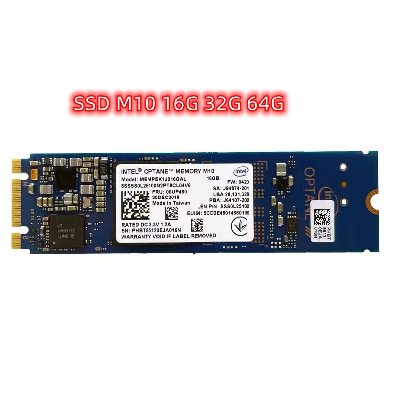 New SSD M10 64G 32G 16G 2280 For Intel Aoteng Generation 2 Notebook Drive M.2 Solid StateMemory Acceleration Cache Nvme