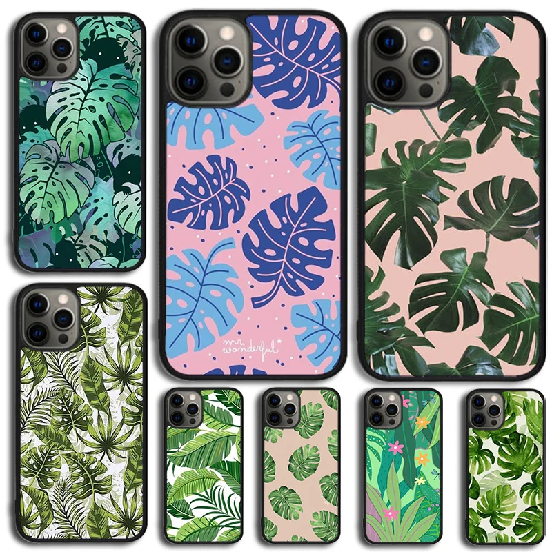 Tropical Monstera Leaves Phone Case Cover For Samsung Galaxy S10 S22 S23 S24 Note 10 20 Lite S20 Plus S21 Ultra