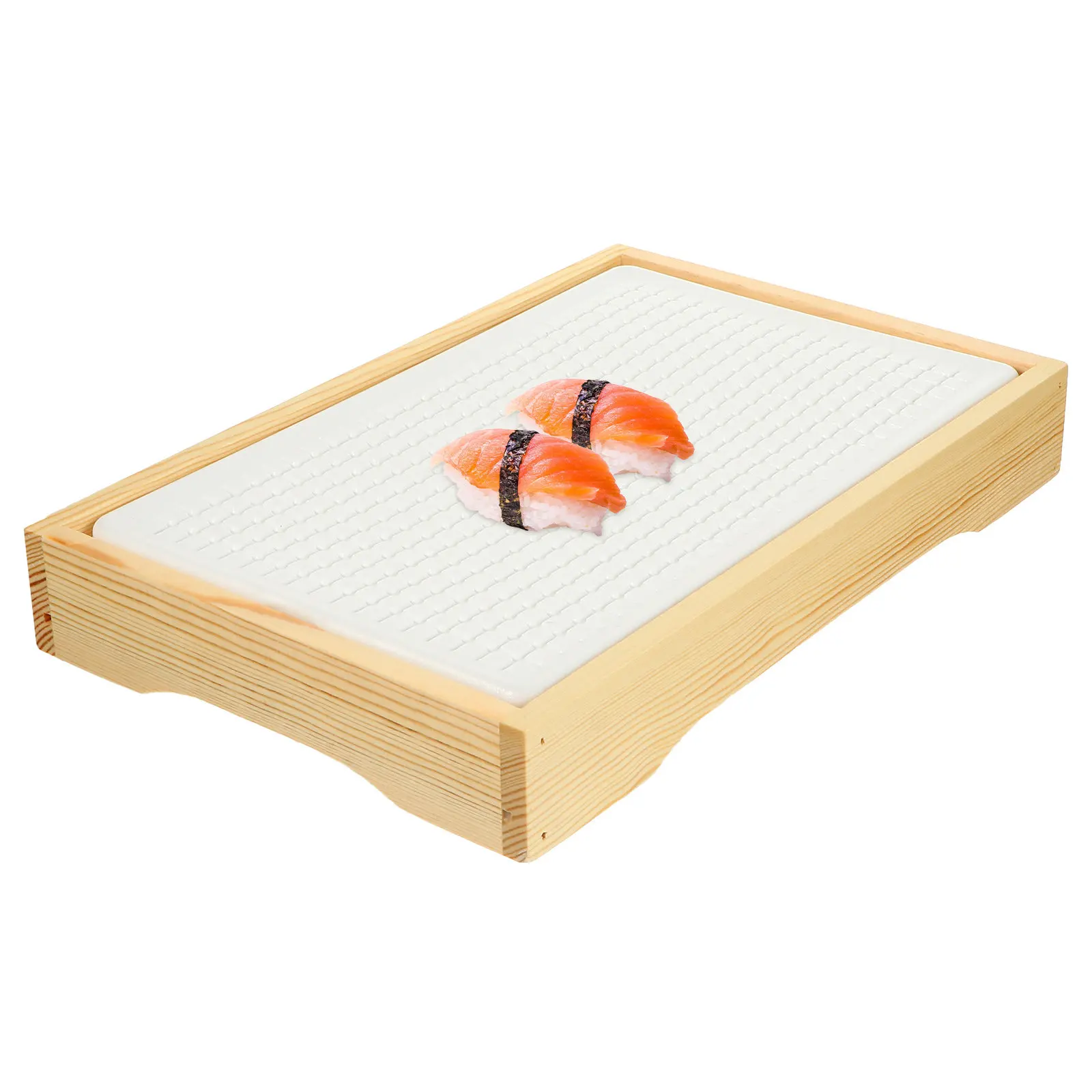 

1Set Seafood Retain Freshness Ice Plate Sushi Tray Wooden Cold Insulation Tray Food Serving Plate Perfect for Restaurants Hotels
