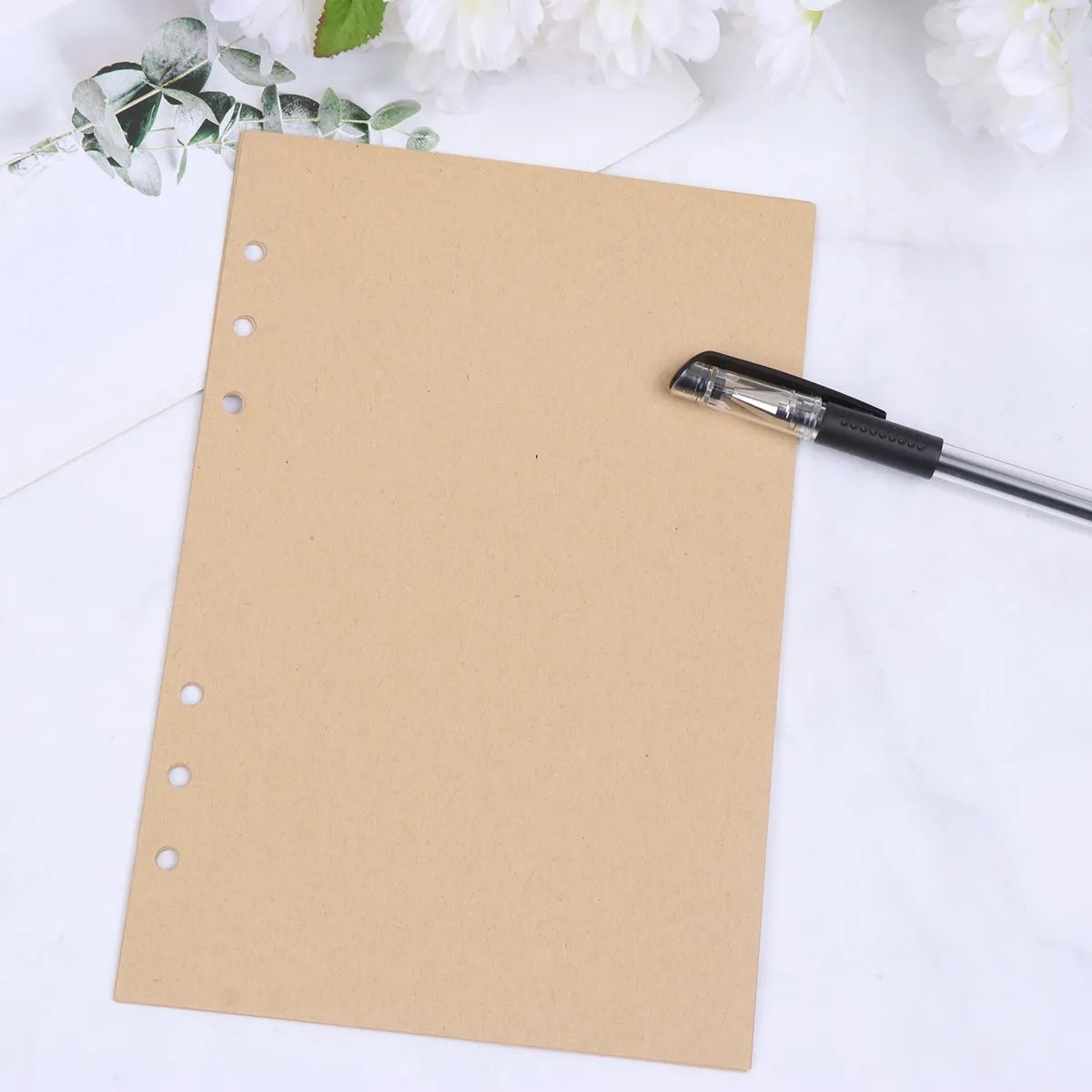 320-sheets-a6-blank-refill-paper-easy-insert-smooth-surface-heavy-wear-resistant-perfect-for-wirebound-spiral-notebook