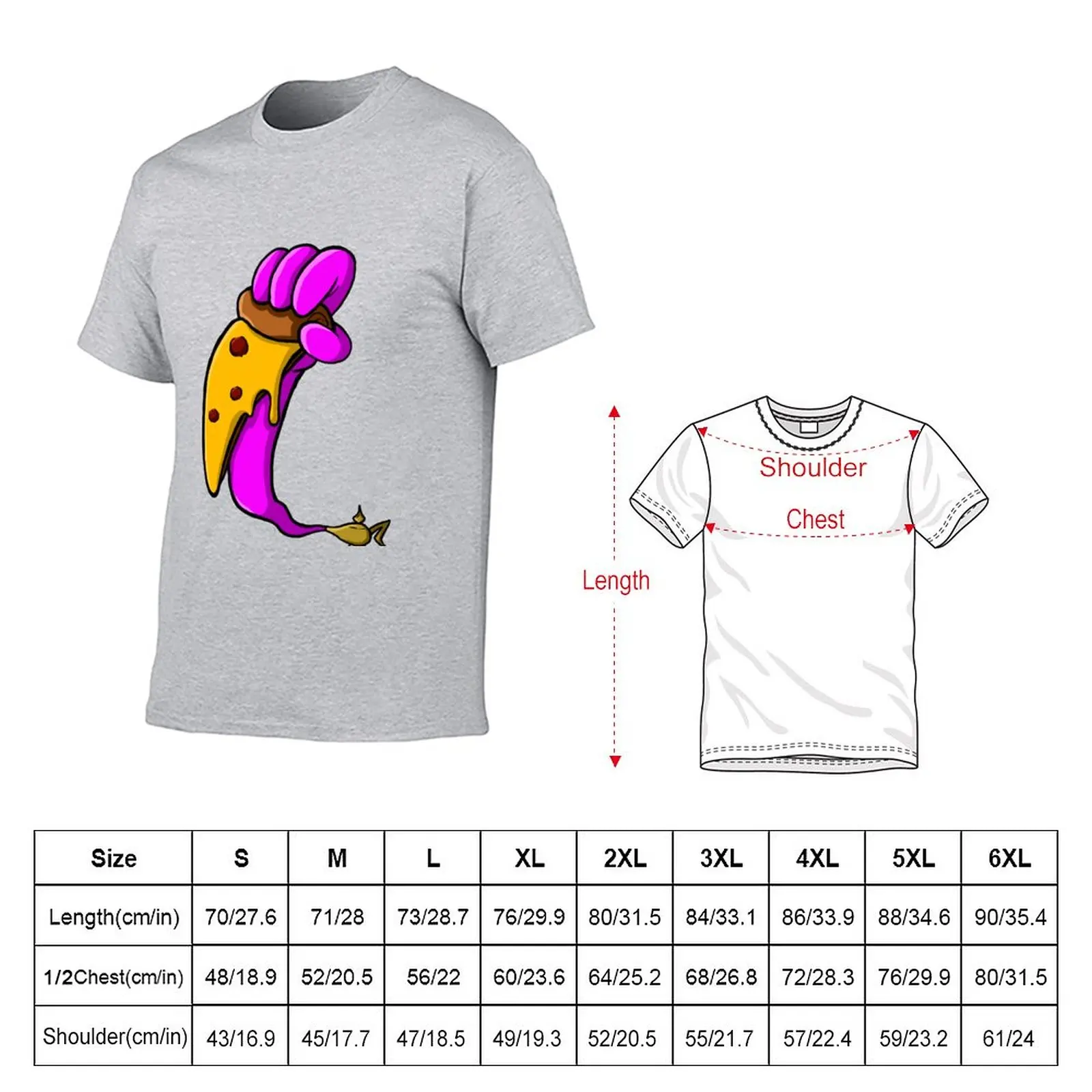 Pizza Genie Purple T-Shirt customs design your own oversizeds hippie clothes sports fans Men's t shirts