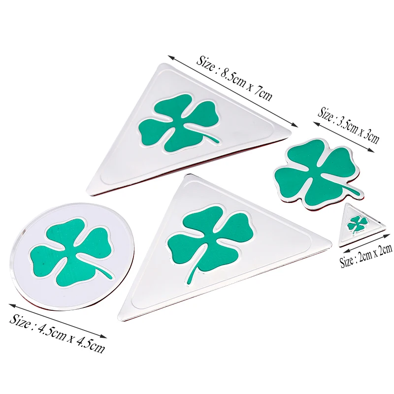 Four Leaf Clover Sticker Aluminum Badge Emblem Car Stickers for Alfa Romeo GT Giulia Giulietta Stelvio Mito Auto Styling Decal