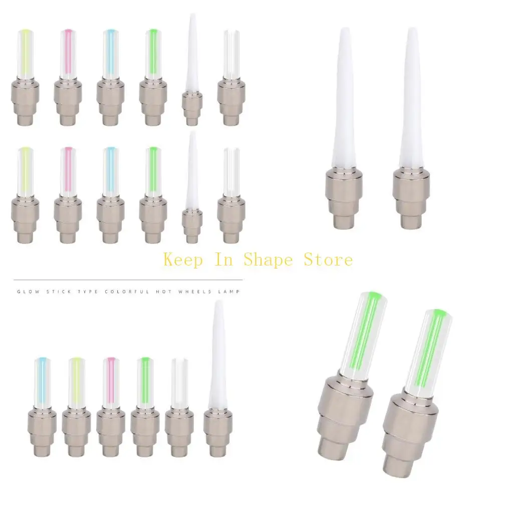 

U1JC 2 шт. маленькие светодиодные задние фонари для велосипедов, колеса, насадки для шин, клапаны, колпачки, лампа, сигнальная