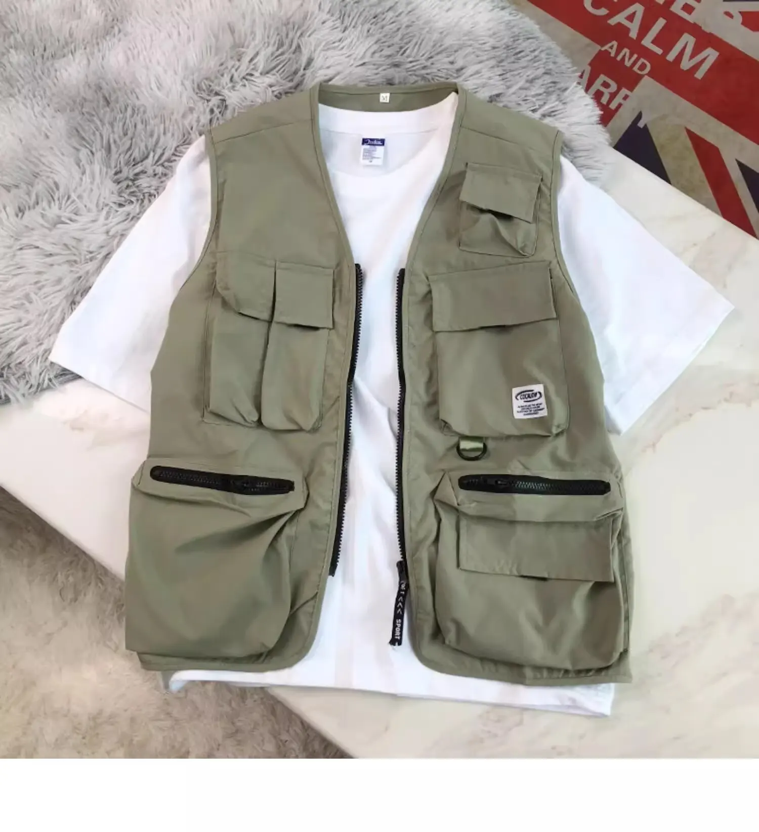 Loose Casual Men's Tactical Vest 2024 New Style Outdoor Multi-Pocket Summer Breathable Cool Shoulder Pad Functional Workwear