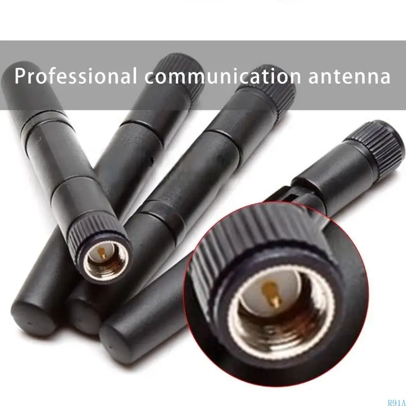 R91A 2.4GHz เสาอากาศพับได้ด้วยตัวเชื่อมต่อชาย SMA ที่ได้รับสูงสำหรับการใช้งานที่เข้ากันได้กับบลูทู ธ และไร้สาย