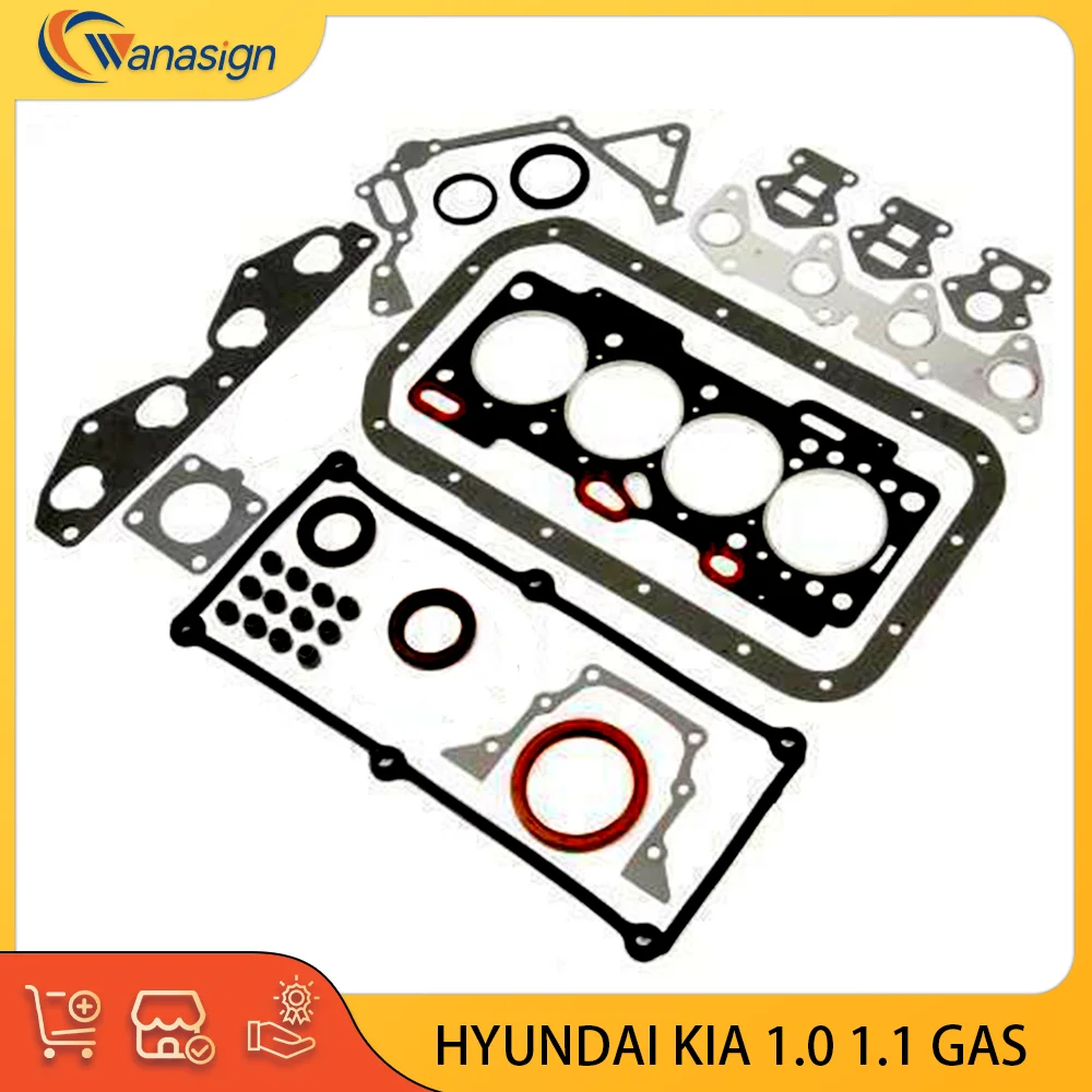 AUTO ENGINE PARTS Full Gasket Set For Hyundai KIA ATOS GETZ PICANTO 1.0L 1.1L L4 GAS 1.0 1.1 L T G4HC G4HD G4HE G4HG 1998-2001