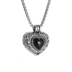 Fashionable and Exquisite Heart Pandora's Box Pendant Necklace for Women Personalized Openable Photo Locket Jewelry Gift