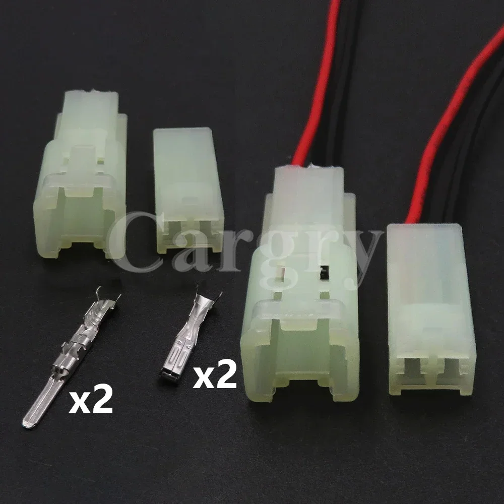 1 Set 2P Auto Wiring Terminal Adapter AC Assembly Car Electrical Connector Auto Male Female Docking Unsealed Socket