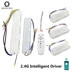 1 peça ac220v 2.4g controle remoto driver de led inteligente 8-24w 25-40w 37-60w x2 x4 x6 220ma transformador de escurecimento mutável de cor