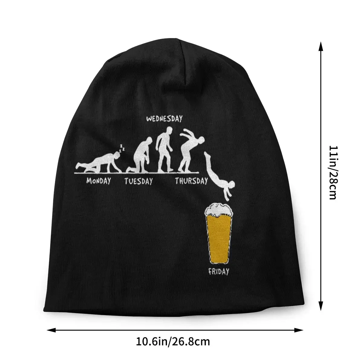 Week Beer Cap Hip Hop Street Skullies Beanies Hat Female Spring Dual-use Bonnet Knit Hat