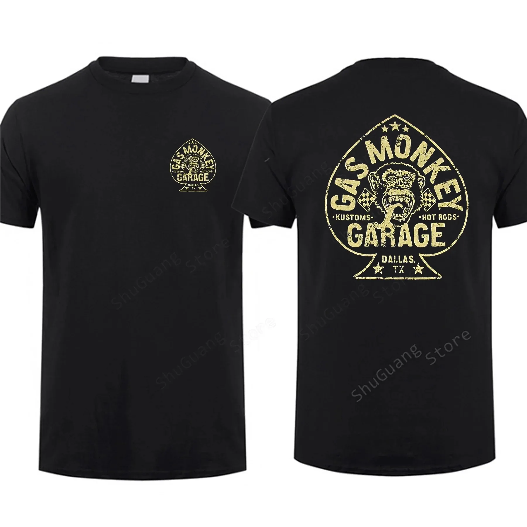 2024 Gas Monkeys Garage Printed Tshirt Vintage Fashion Men T Shirt Unique Classic Streetwear Harajuku Women Tee ModaL Tops