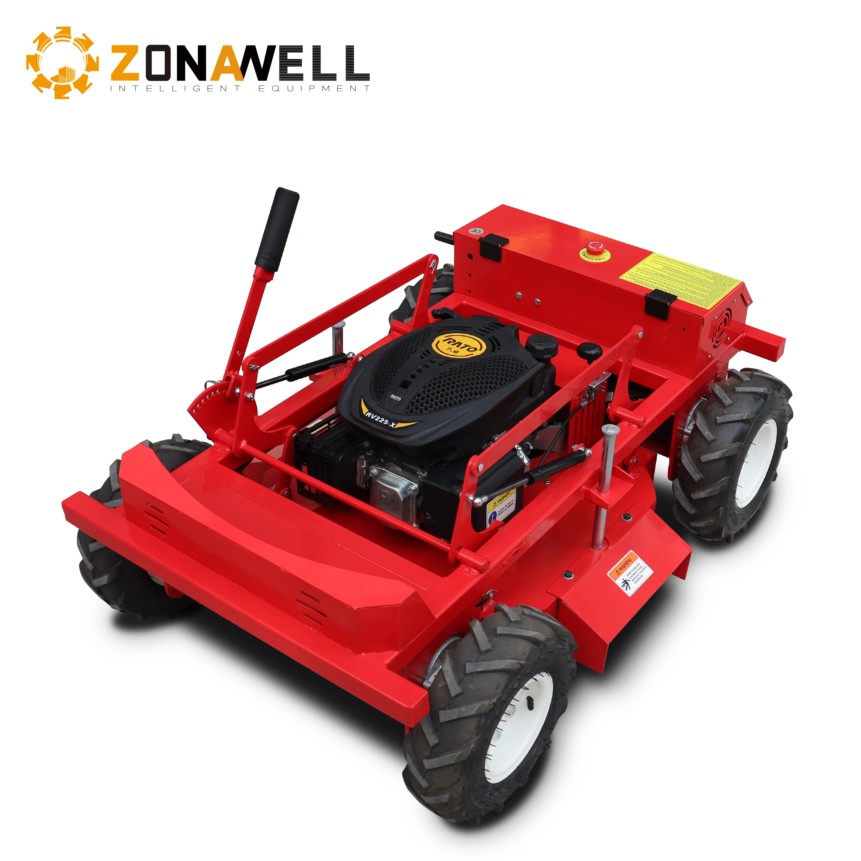 Custom high quality all terrain lawn mower, industrial grade durable smart remote control, 600mm mowing width zero turn