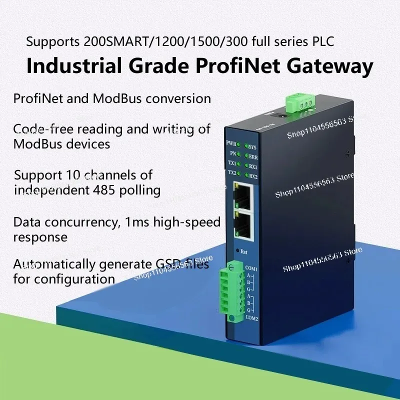 Profinet to Modbus 485 RTU Gateway, No-Programming Fast Read-Write Protocol Conversion Module