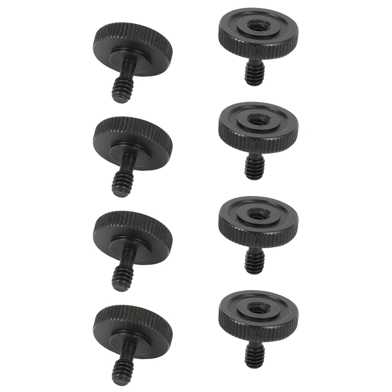 RISE-Thumb Screw Camera 1/4 Inch Thumbscrew L Bracket Screw Mount Adapter Bottom 1/4 Inch-20 Female Thread (Pack Of 8)