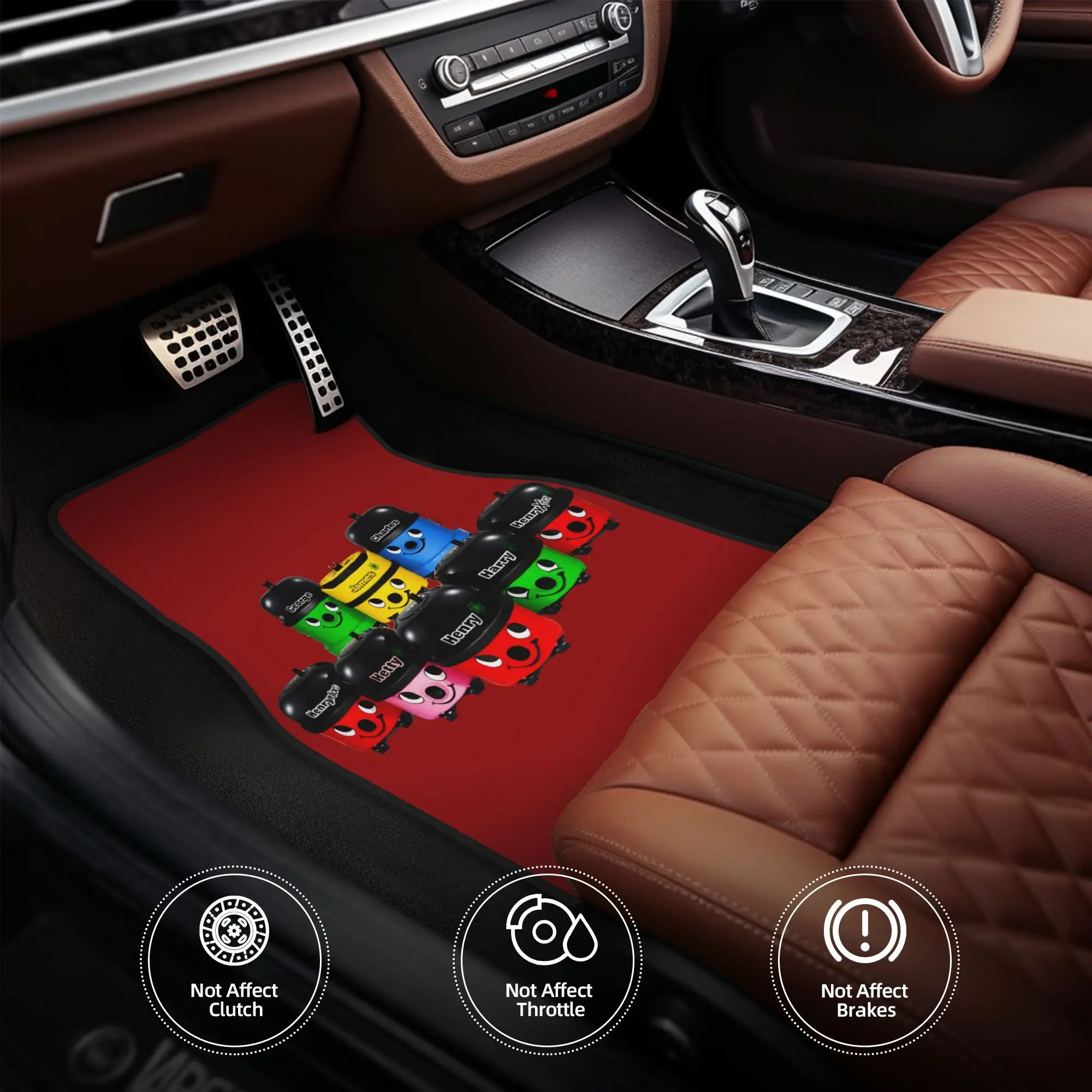 The Henry Hoover And Friends 1750752716 Universal Four-Piece Car Mats Are Designed To Fit Most Cars, Providing A Tidy Foundation