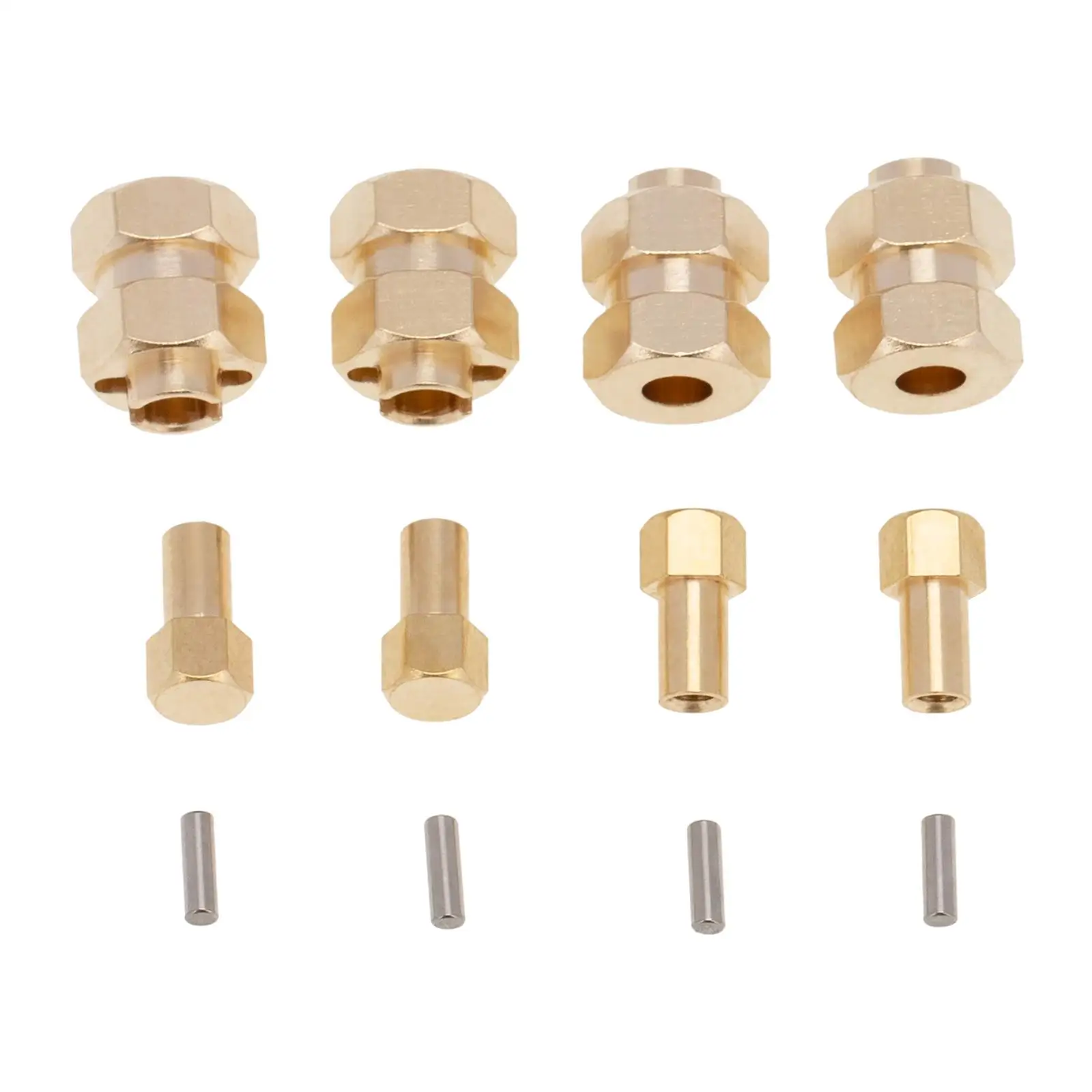 7MM Brass Wheel Hub Hex Adapter Extension 1/24 RC SCX24 Parts