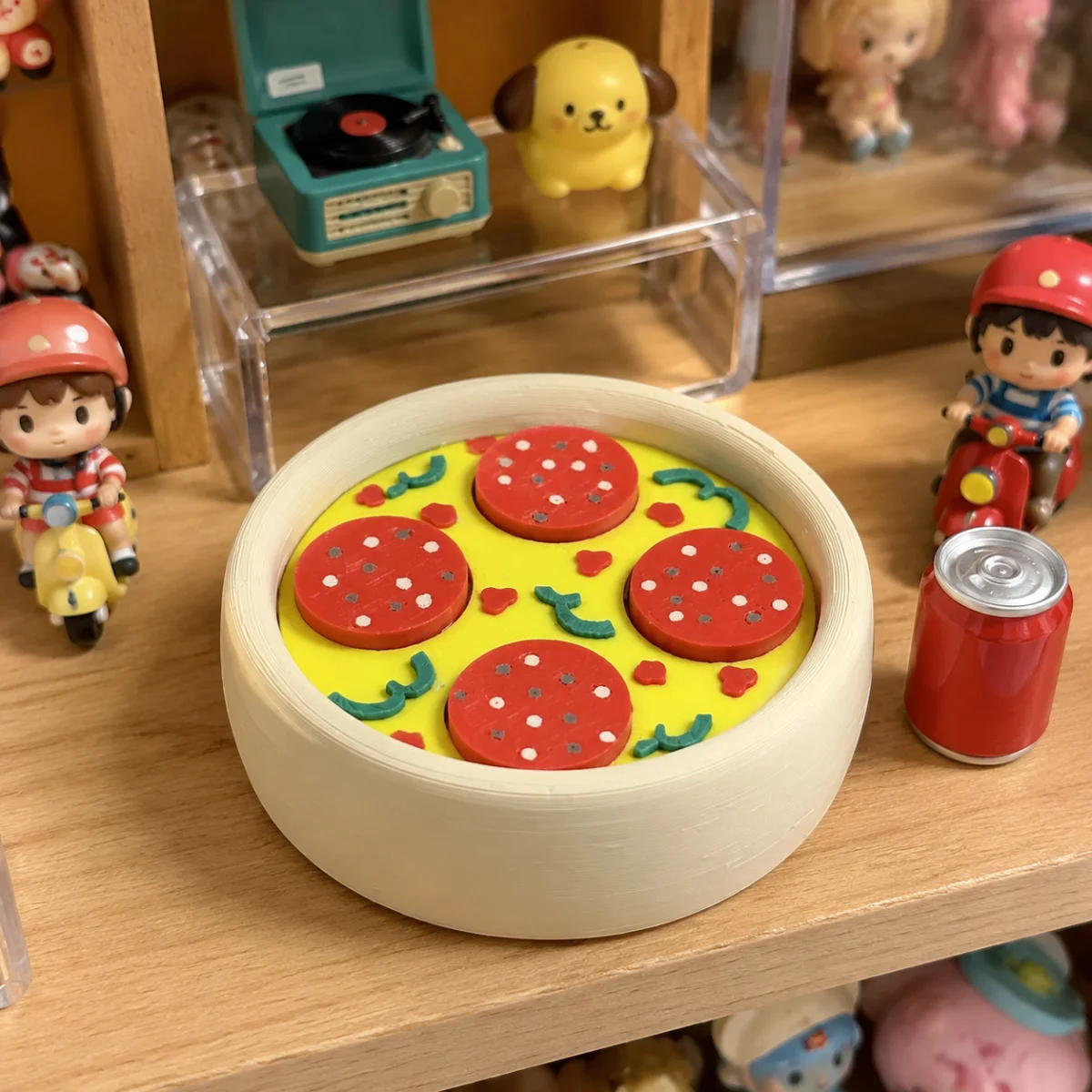 1個入り 8.5cm 丸型ペパロニピザ フィジェットデスクデ - 3D Printing In Food のレビューと価格