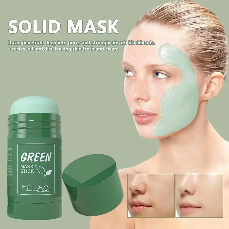 Mascarilla facial de té verde para limpieza profunda, mascarilla facial para limpieza profunda de poros, manchas iluminadoras, encogimiento de espinillas