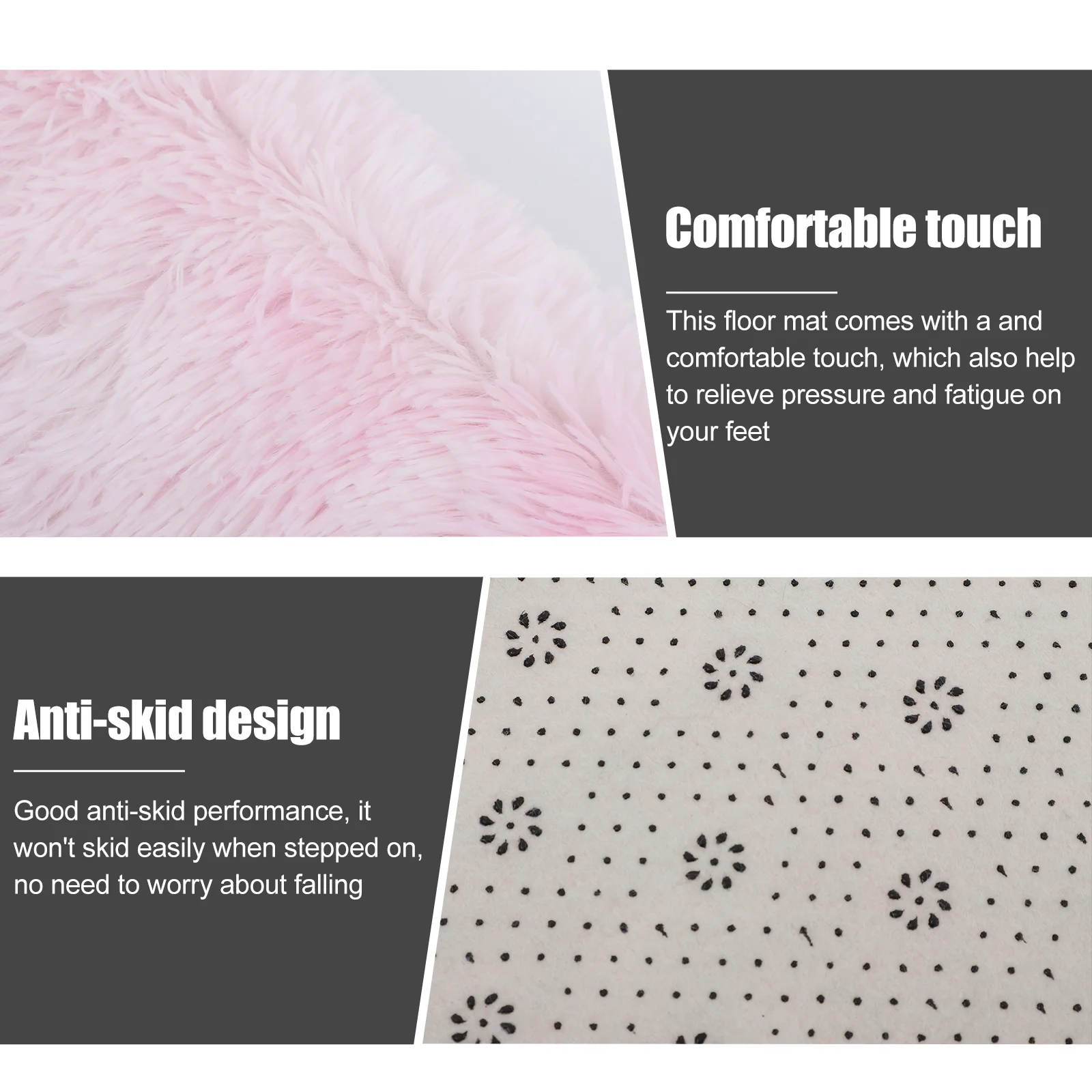 

1pc Round Floor Mat Decorative Rug Supple Non-Skid Carpet Soft Cushion For Bathroom Kitchen Home Use