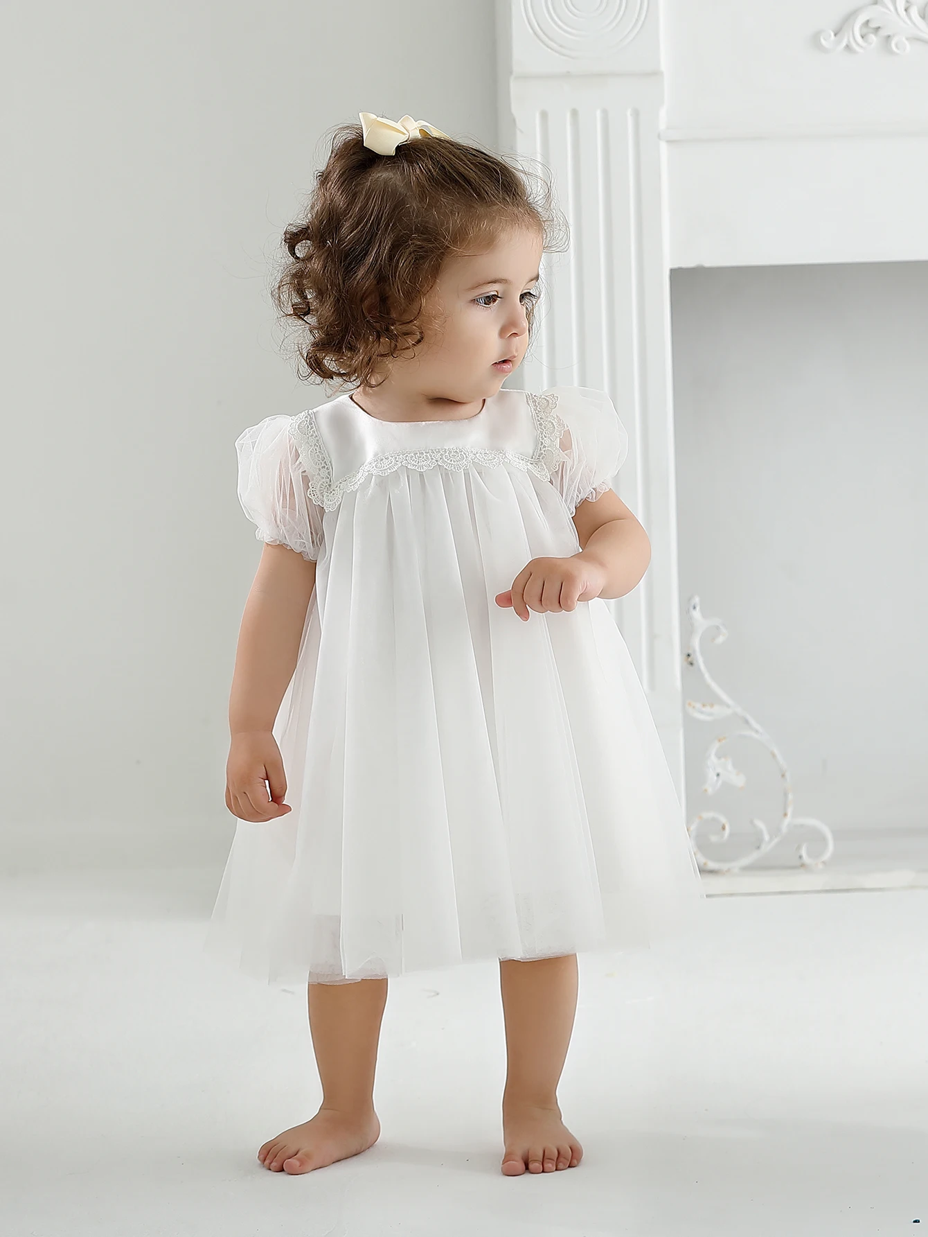 Lovely Babies Kids Infant Frocks Design Small Girl Birthday Special Party Baptism Dress