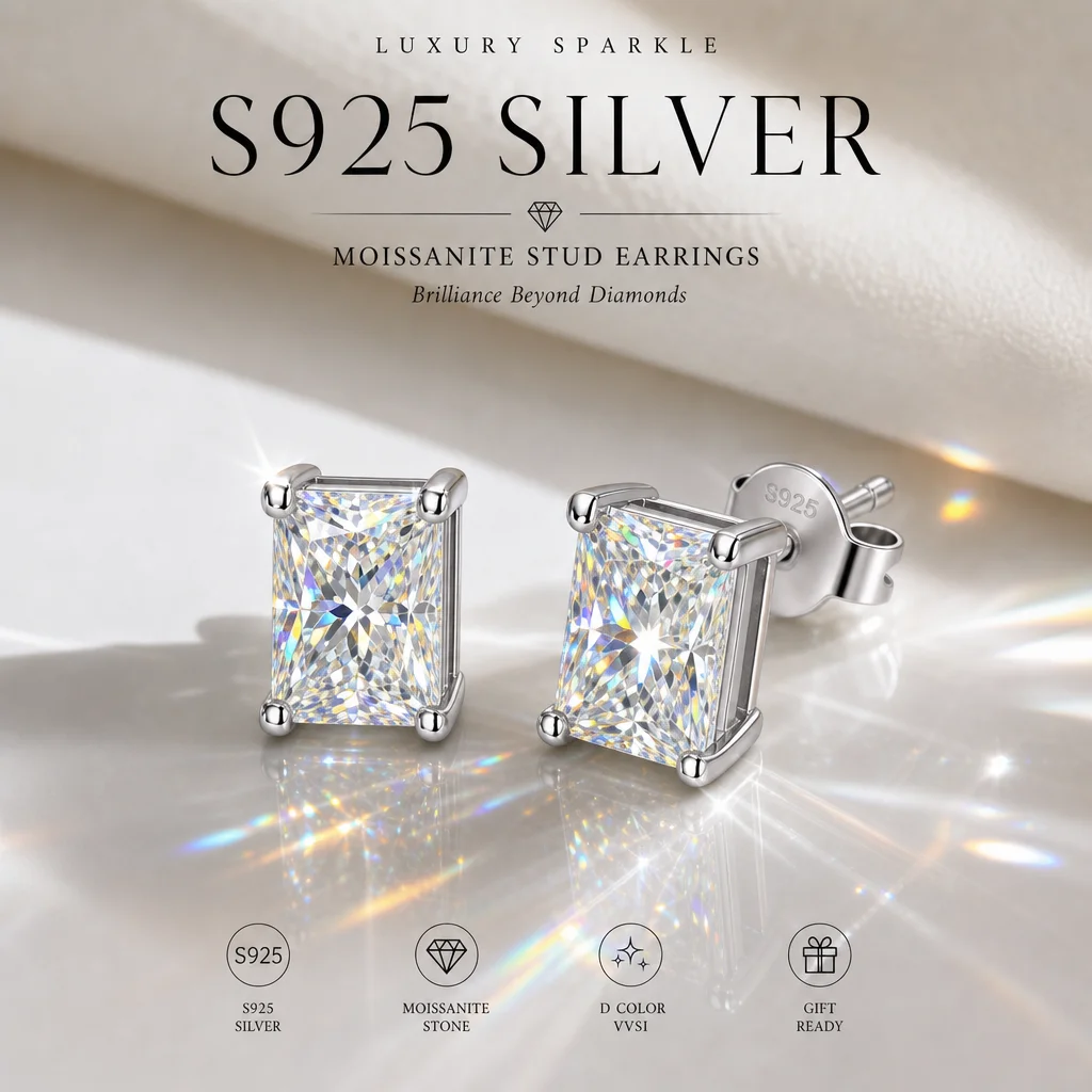 S925 Silber Marquise-Schliff 3EX Cut Zertifizierte 0,5-2,0ct Moissanit-Ohrringe Damen-Party-Schmuck Geschenke mit GRA-Zertifikat – Detail 12