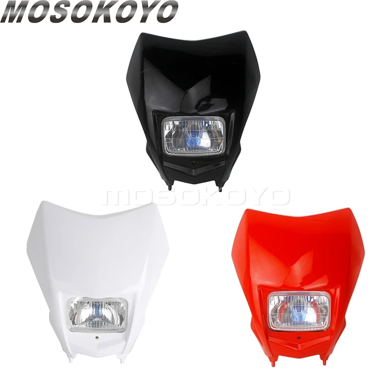 Plastic Headlight Headlamp For Honda CRF150F CRF230F CRF 230F 150F 150 250 450 F R L Motocross DirtBike Front Head Light Fairing