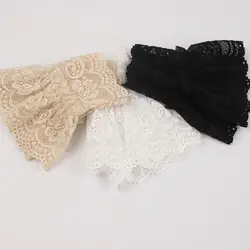 1Pair Fashion Detachable Fake Sleeves Spring Autumn Wild Sweater Decorative Sleeves Lace Ruffles Elbow Sleeve Cuff Accessories