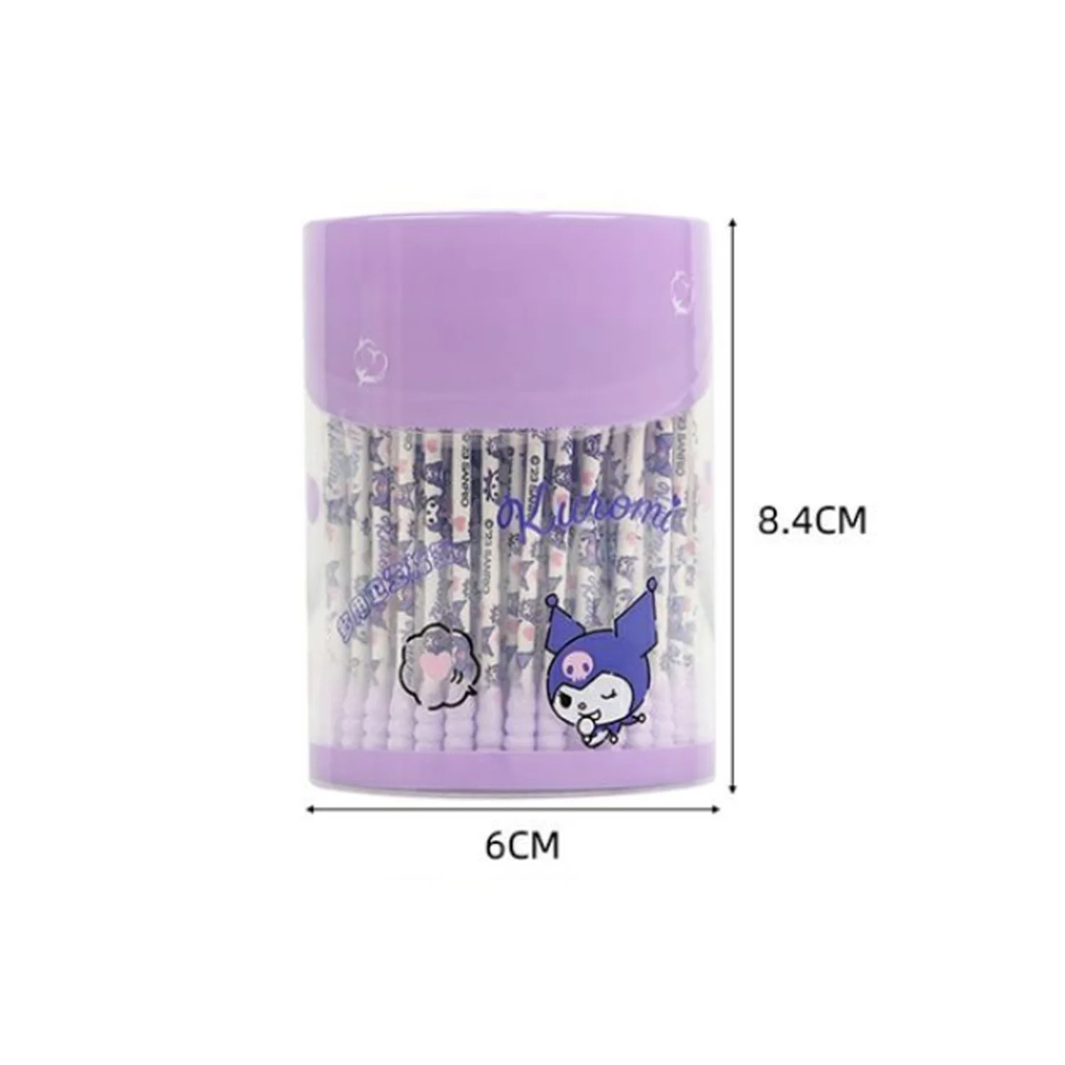 Hello Kitty Kuromi Cinnamoroll My Melody Themed Cotton Swabs Practical Container for Cosmetic and Personal Care Work