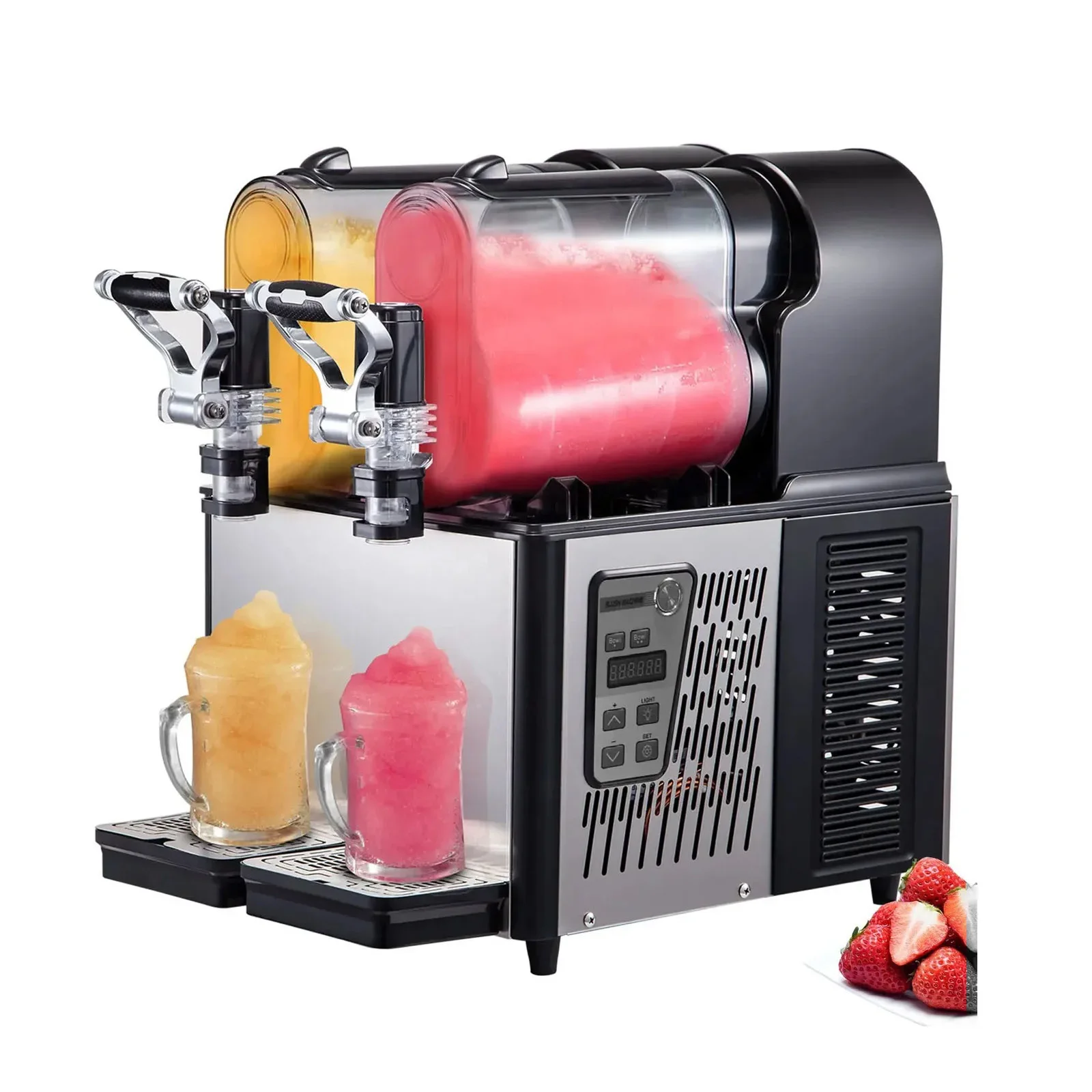 

Коммерческая машина для слякоти VEVOR 3LX2, резервуар для приготовления слякоти, машина для замороженных напитков 340 Вт с сохранением температуры