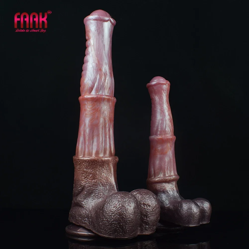 2023 New FAAK 35cm Long Realistic Horse Dildo With Sucker Large Anal Plug Silicone Multi Color Fantasy Penis Female Masturbator