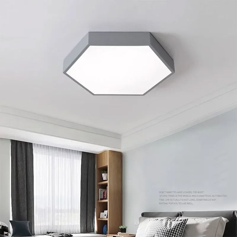 Nordic LED Ceiling Light Minimalist Modern Macaron Illumination Bedroom Living Room Study Entryway Aisle Indoor Luminaire Lustre