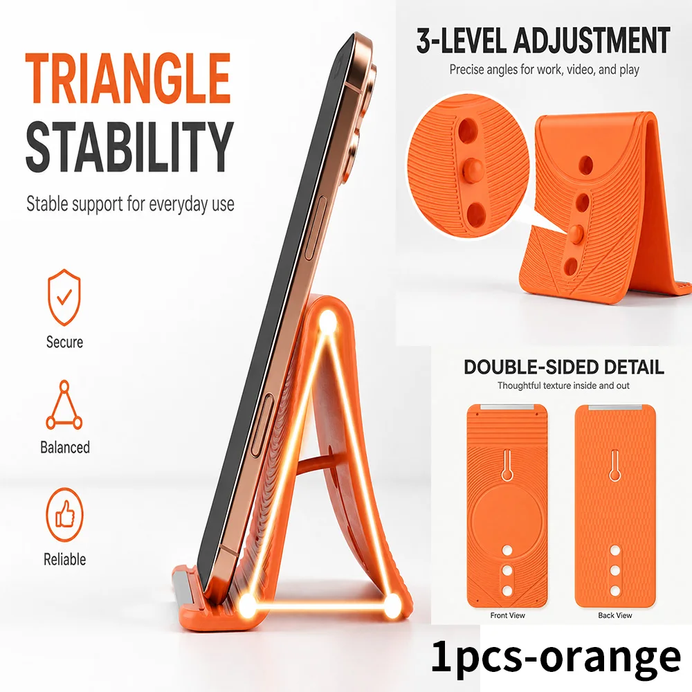 Foldable Silicone Phone Tablet Stand, Creative Deformable Lazy Desktop Holder Universal Adjustable Portable Bracket