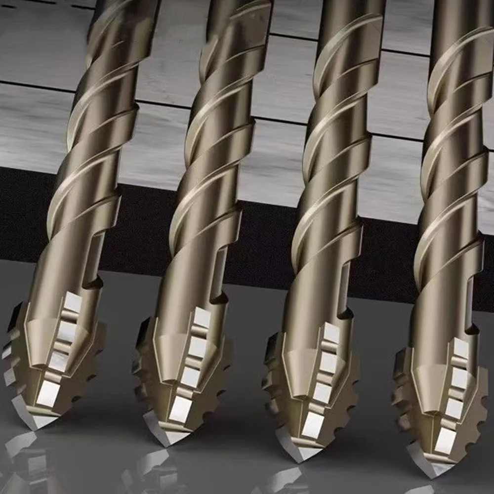 

New ium Steel Hex Shank 1/4 Masonry Drill Bits, Cross Type Hard for Glass, Ceramic, Concrete, Brick Universal Q3343