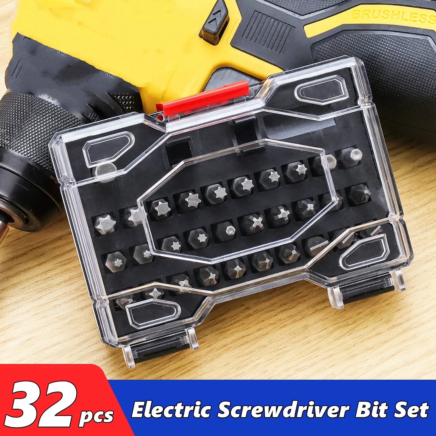 32PCS Steel Impact Screwdriver Bits Set, PH/SL/HEX/Torx Muliti Insert Bits Tips Set with Magnetic Hex Shank Portable Repair Tool