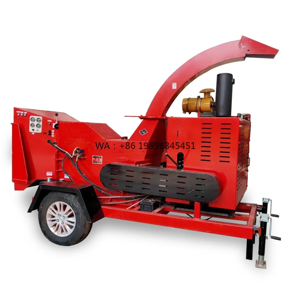 Branch Shredder Drum Branch Logger Wood Crushing Chipper Small Pto Mobile Mini Large Home Use