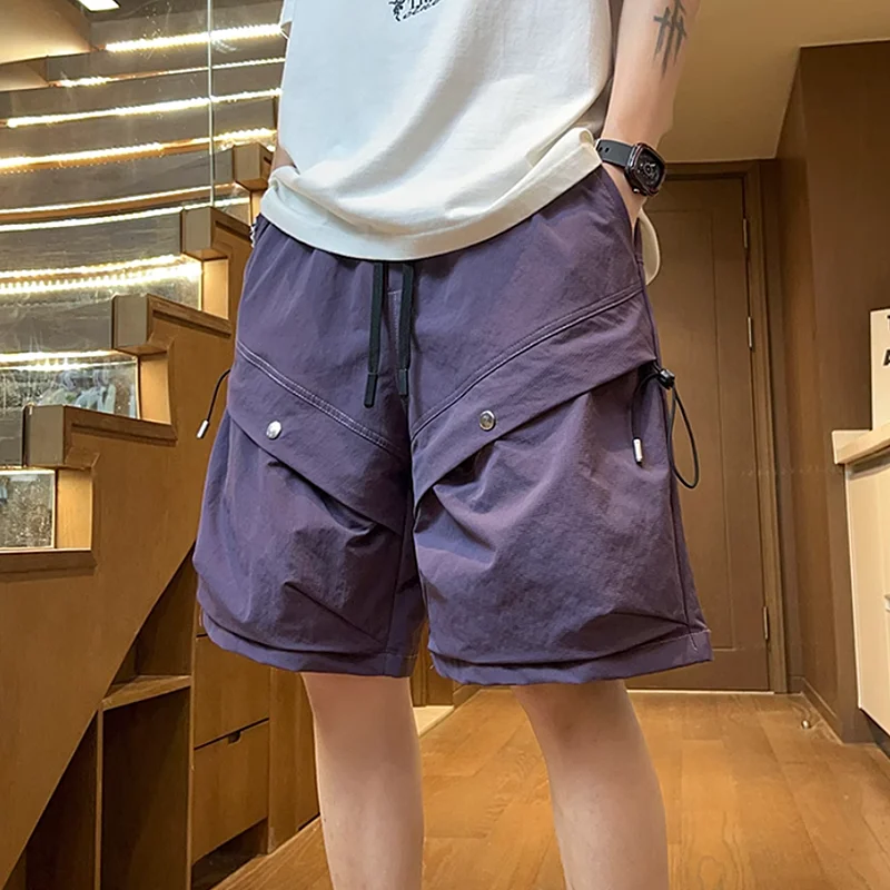 

American Functional orts Men Summer Thin Haome Multi-ket Five-Part Pants Outdoor Qui-Drng Sports Underwear