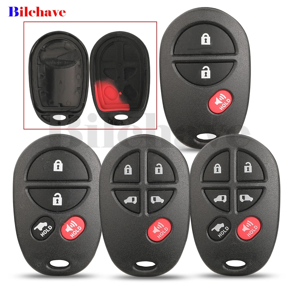 

Jingyuqin брелок с дистанционным управлением, чехол-брелок 3/4/5/6 кнопок для TOYOTA Sequoia Highlander Sienna Tacoma Tundra