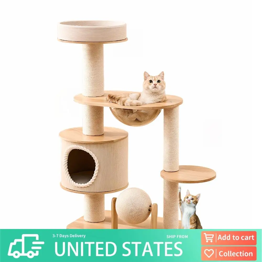 

Крытые гнезда для лазанья для кошек, износостойкие башенные корзины ручной работы, дышащие принадлежности для домашних животных, рама для скалолазания