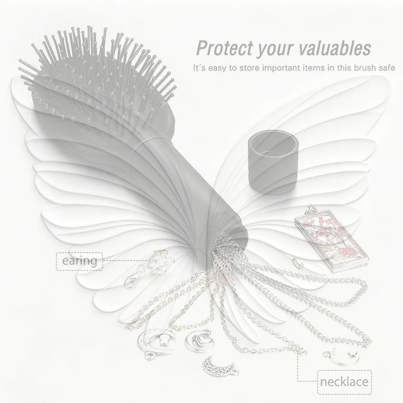 Brush Hair Secret Stash Comb Safe Diversion Container Hiddendetangling Money Scalp Hide Jewelry Hairbrush Cash Hider