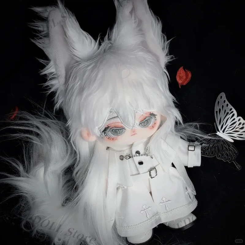Originale bianco bello ragazzo bambole vestiti vestito mantello cappotto cintura corta per 20 cm bambola corpo abbigliamento nessun costume attributo