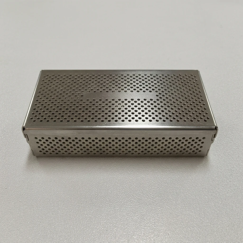 Rustproof 304/316 Stainless Steel Perforated Mesh Sterilizer Case Hospital Instrument Storage Box