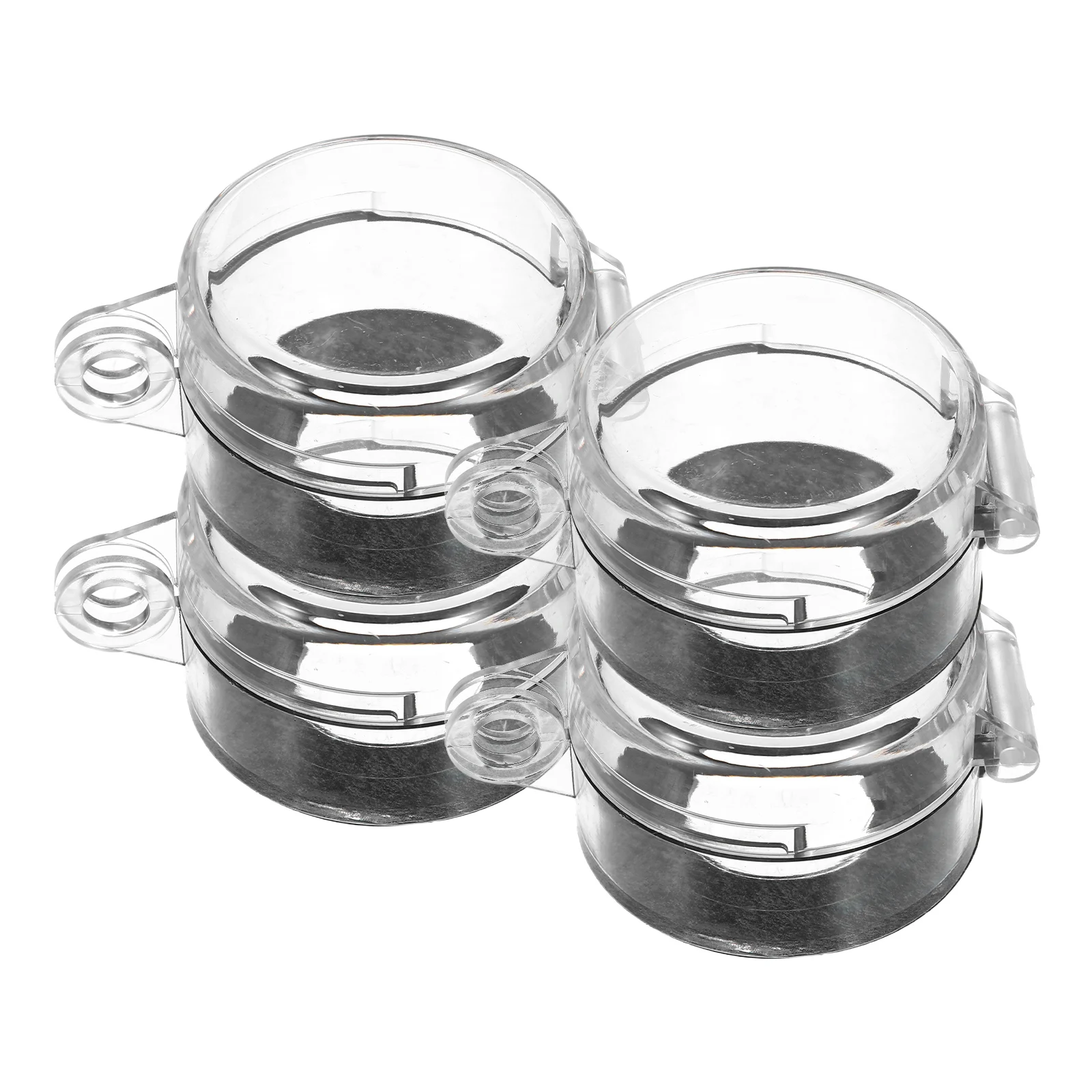 

4 Pcs Buttons Emergency Stop Protection Cover Control Parts Protector Small Covers Duvet with Transparent Decorative