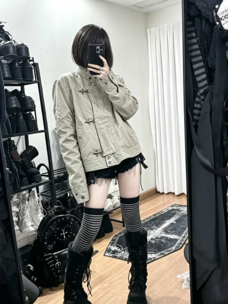 Vintage Retro French Style Women Mini Short Jacket Elegant Casual Lace Patchwork Fashion Y2K Office Daily Summer Outerwear 2026