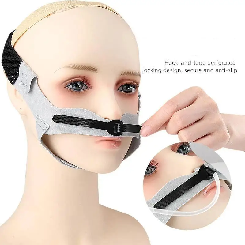 Oxygen Tube Liquid Food Duct Head Duct Fixing Strap Elastic Adjustable Tube Strap Long Term Bed Rest Oxygen Tube Fixation Device