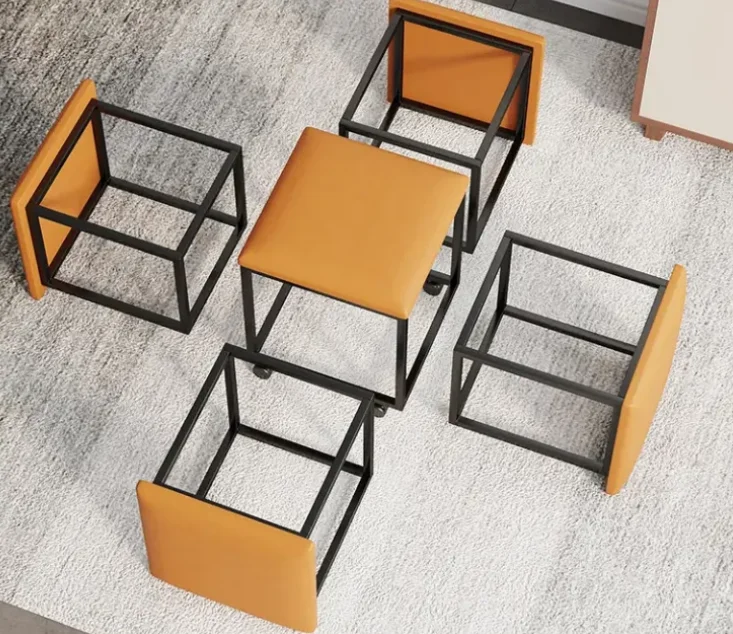 Nordic Multifunctional Sofa Stool Five-in-one Low Stool Home square Shoe Changing Living Room Coffee Table Stool