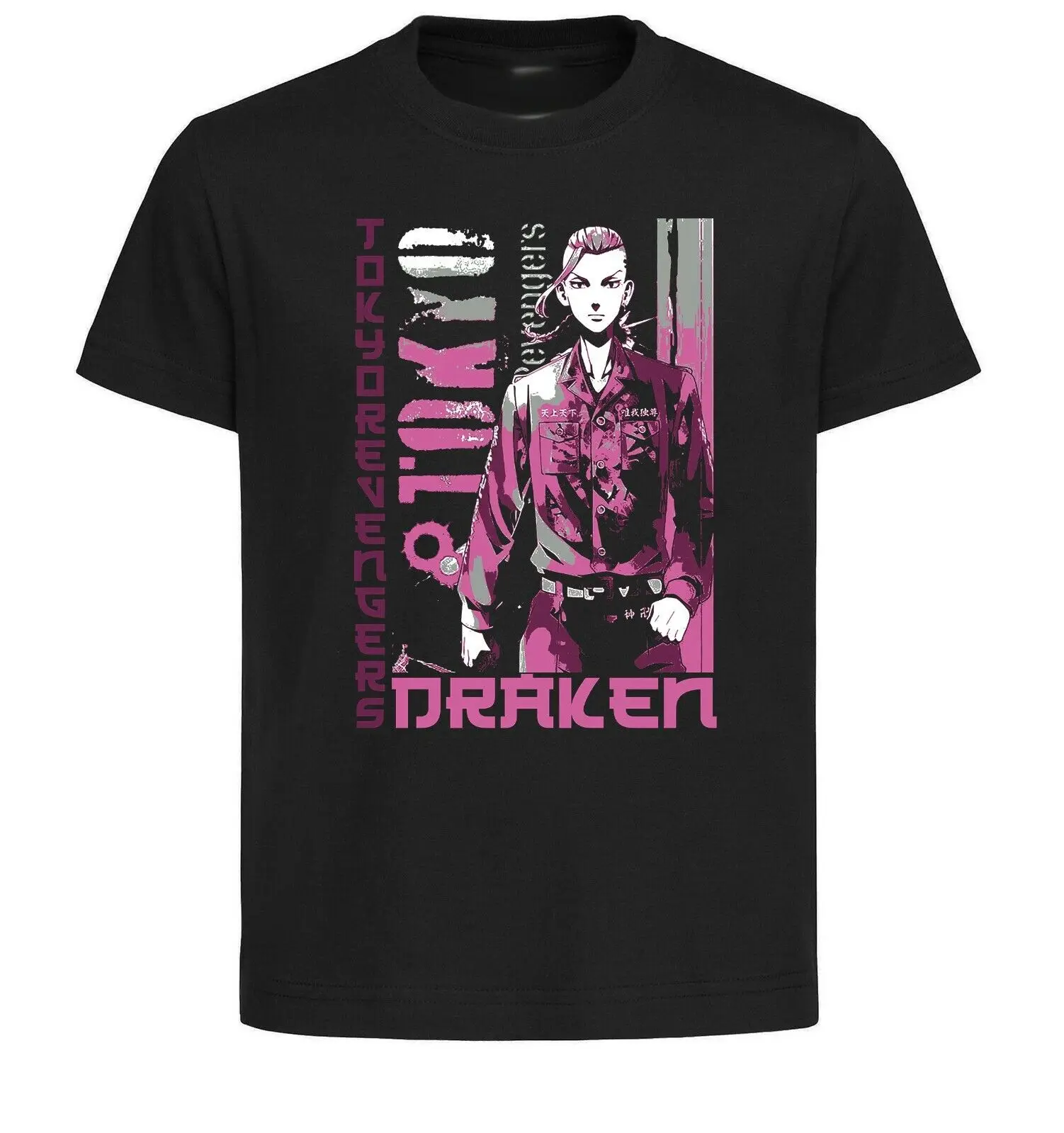 

Черная футболка, черная футболка в японском стиле, Токийский Мстители вэйк SA0892