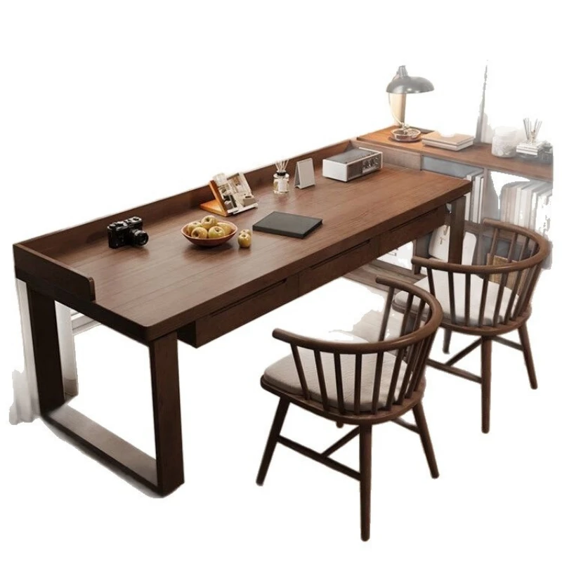 Long desk with drawers study bedroom writing double study table