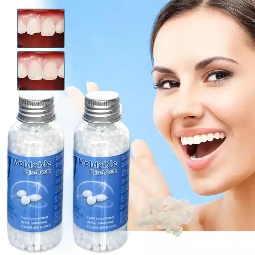 3PCS Colla per riparazione dei denti in resina Denti modellabili Lacune Riempimento Colla solida Riparazione temporanea dei denti Colla per denti finti Strumenti dentali di sicurezza