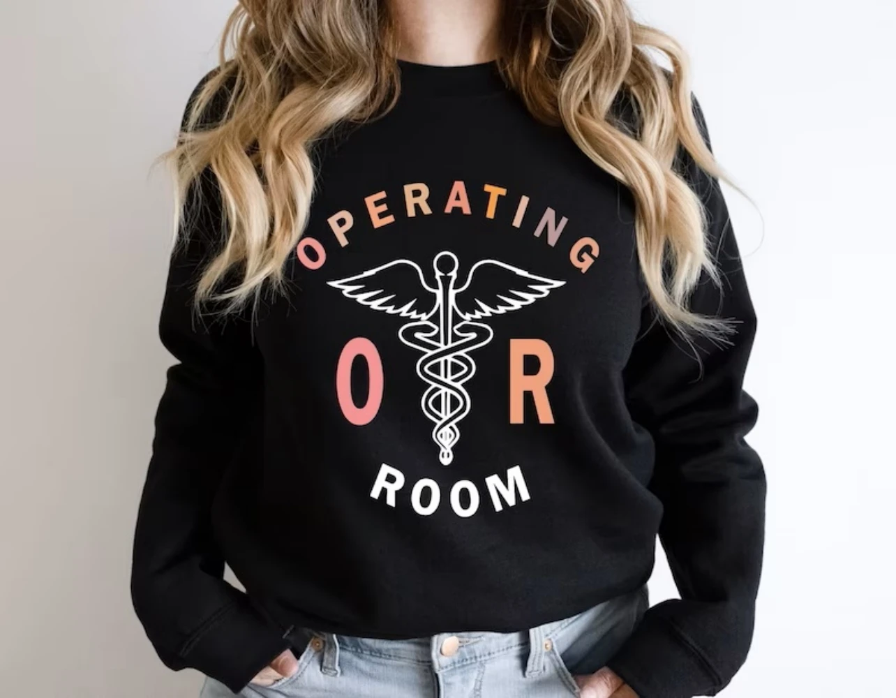 Operating Room Sweatshirt Nurse Shirt Nurse Life Tee Nursing School Pullover Top Winter Women Clothes Nurse Gift